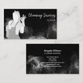 Luxus Reinigungsdienste Haushaltshilfe Janitorial  Visitenkarte (Vorne/Hinten)