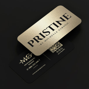 Luxus-Reinigungsdienstleistung Schwarz Faux Gold Visitenkarte