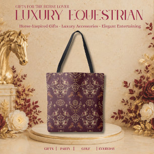 Luxus-Reitstil Burgund und Gold Tasche