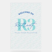 Luxus Retreat Corporate Event Mattiert Willkommen Acrylschild (Vorderseite)