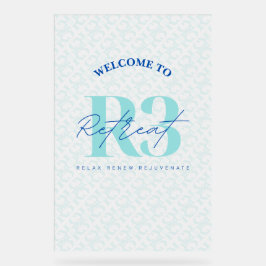 Luxus Retreat Corporate Event Mattiert Willkommen Acrylschild