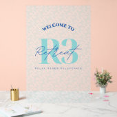 Luxus Retreat Corporate Event Mattiert Willkommen Acrylschild (Hochzeit)