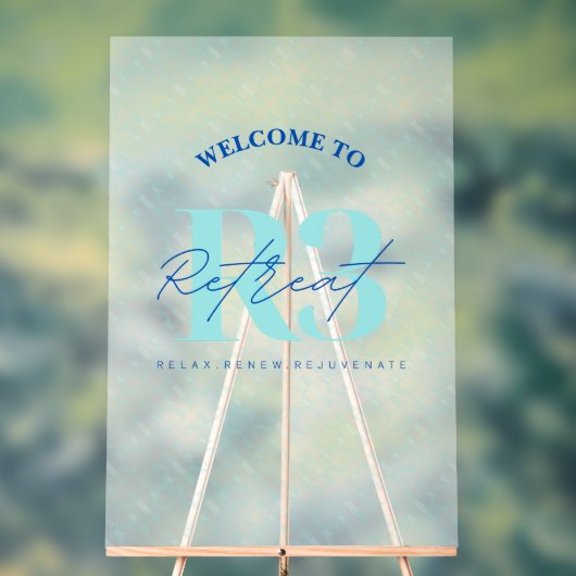 Luxus Retreat Corporate Event Mattiert Willkommen Acrylschild (Neutral)