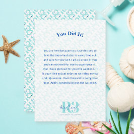 Luxus Retreat Corporate Event Personalisiert Dankeskarte