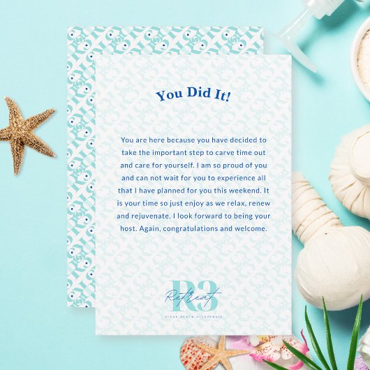 Luxus Retreat Corporate Event Personalisiert Dankeskarte