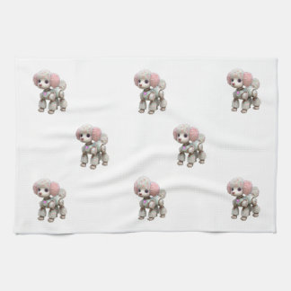 Luxus Robot Poodle Art Print für Liebhaber von Hei Geschirrtuch