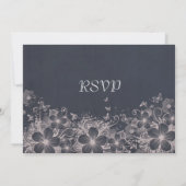 Luxus Romantic Spring RSVP Karte (Rückseite)