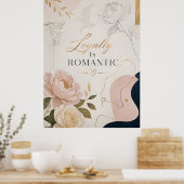 Luxus Romantik Zitat Poster „Treue ist romantisch“ (Küche)