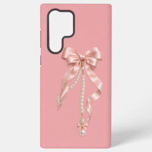Luxus-Rosa-Bogen-Perlen-S22-Ultra-Case Ästhetik Samsung Galaxy Hülle