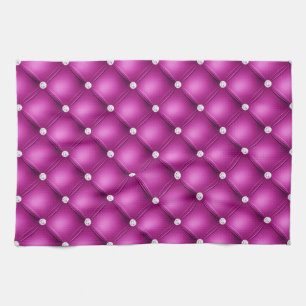 Luxus-Rosa-Diamant-Tufting-Muster Geschirrtuch