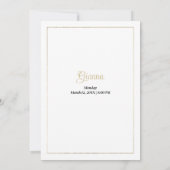 Luxus Rosa Glitzer Bogen Quinceañera Einladung (Rückseite)