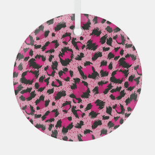 Luxus rosa Leopard, Vintage-Muster. Ornament Aus Glas