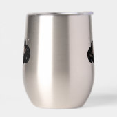 Luxus Rosa Rose Gold & Obsidian Crystal Tumbler (Links)