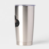 Luxus Rosa Rose Gold & Obsidian Crystal Tumbler Thermobecher (Links)