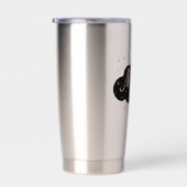 Luxus Rosa Rose Gold & Obsidian Crystal Tumbler Thermobecher (Rechts)