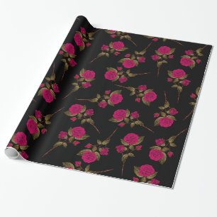 Luxus Rosa Rose Popular Floral Geschenkpapier