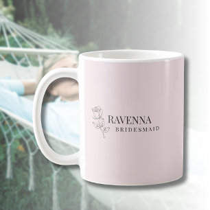 Luxus-Rosa-Roseline-Art mit individuellem Namen Kaffeetasse
