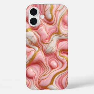 Luxus-Rosa- und Weißmarmor-Handyhülle - Elegant  iPhone 16 Plus Hülle