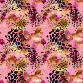 Luxus-Rosa-Wasserfarbe-Leopardenfell-Monogramm-Dec Fleecedecke