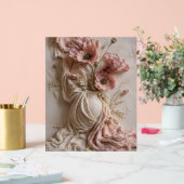 Luxus-Rosé-Blumenreliefposter Acrylschild (Hochzeit)