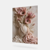 Luxus-Rosé-Blumenreliefposter Acrylschild (Winkel)