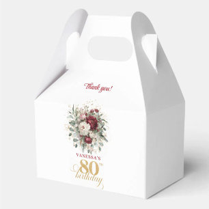 Luxus-Rosé-Burgunder 80. Geburtstags-Geschenkboxen Geschenkschachtel