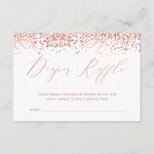 Luxus Rose Gold Baby Dusche Windeln Raffle Ticket Begleitkarte (Vorderseite)