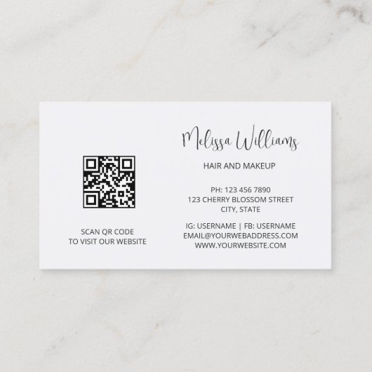 Luxus Rose Gold Blume Visitenkarte (Rückseite)