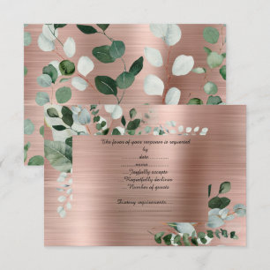 LUXUS-ROSE-GOLD-BOTANIK-RESPONSE-KARTE RSVP KARTE