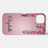 Luxus Rose Gold Dripping Glitzer Case-Mate iPhone Hülle (Rückseite (Horizontal))
