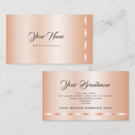 Luxus Rose Gold Effect Template Beruflich Visitenkarte