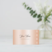 Luxus Rose Gold Effect Template Beruflich Visitenkarte (Stehend Vorderseite)