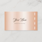 Luxus Rose Gold Effect Template Beruflich Visitenkarte (Vorderseite)