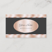 Luxus Rose Gold Effekt und Dunkelgrau Beruflich Visitenkarte (Vorderseite)
