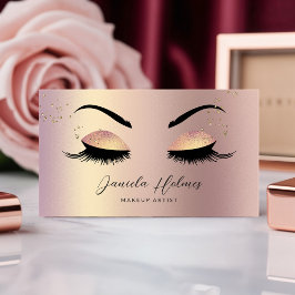 Luxus Rose Gold Eyelash Makeup Artist Visitenkarte
