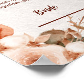 Luxus Rose Gold Floral Frame Nikah Vertrag Poster (Ecke)