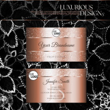 Luxus Rose Gold Funkelnd Glitzer Initialen und Log