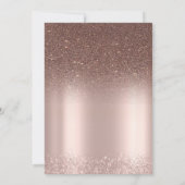 Luxus Rose Gold Glitzer Bokeh Einladung (Rückseite)