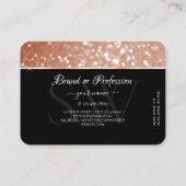 Luxus Rose Gold Glitzer Luminous Stars Monogramm Visitenkarte (Rückseite)
