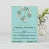 Luxus Rose Gold Glitzer String Lights Einladung (Stehend Vorderseite)