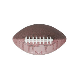 Luxus Rose Gold Glitzer Tropfen Monogram Football