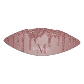 Luxus Rose Gold Glitzer Tropfen Monogram Football (Panel)