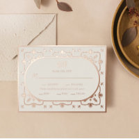 Luxus Rose Gold Mittelmeer Hochzeit RSVP