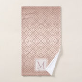 Luxus Rose Gold-Muster Monogram Badhandtuch Set (Handtuch)