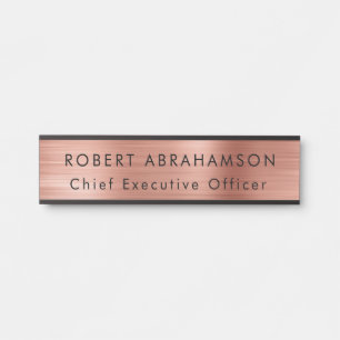 Luxus Rose Gold Office Türschilder unterzeichnen Türschild