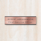 Luxus Rose Gold Office Türschilder unterzeichnen Türschild (Vorderseite )