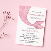 Luxus Rose Gold Pink Meerjungfrau Schwanz Quinceañ Einladung