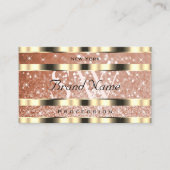 Luxus Rose Gold Sparkle Glitzer Monogram Golden Visitenkarte (Vorderseite)