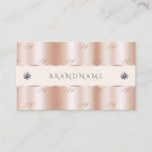 Luxus Rose Gold Sparkle Jewels Initials Luxe Glam Visitenkarte (Vorderseite)