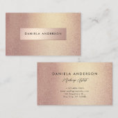 Luxus Rose Gold Textures Chic Business Card Visitenkarte (Vorne/Hinten)